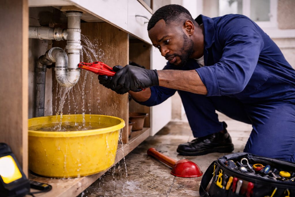 Professional plumbing services in Kraaifontein for blocked drains, geyser repairs and leaks
