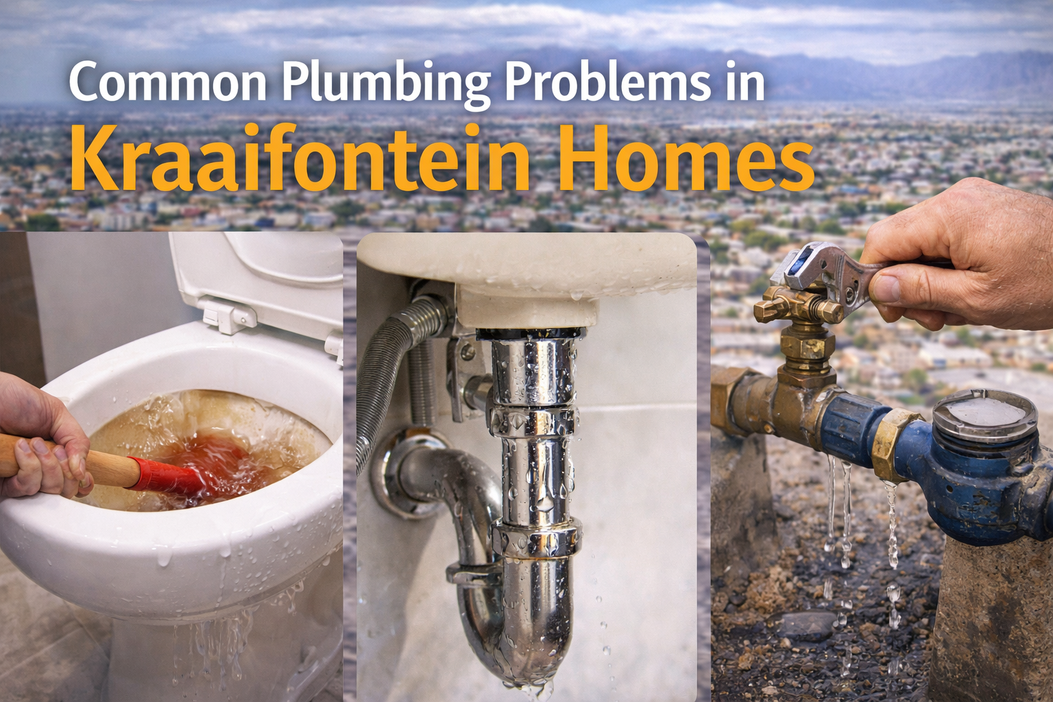 common plumbing problems in kraaifontein homes including leaks and blocked drains