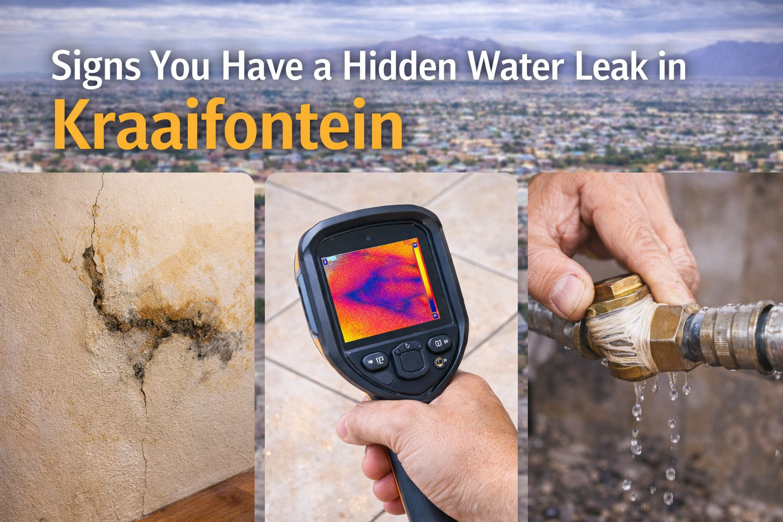 signs of hidden water leak in kraaifontein home damp walls and leaking pipes