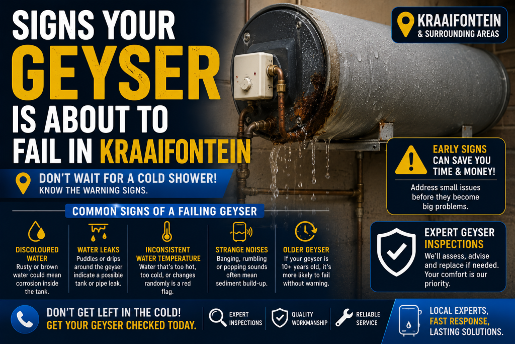 signs of failing geyser in kraaifontein leaking hot water system
