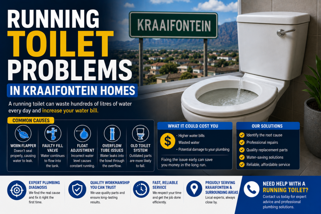 running toilet problem in kraaifontein home wasting water